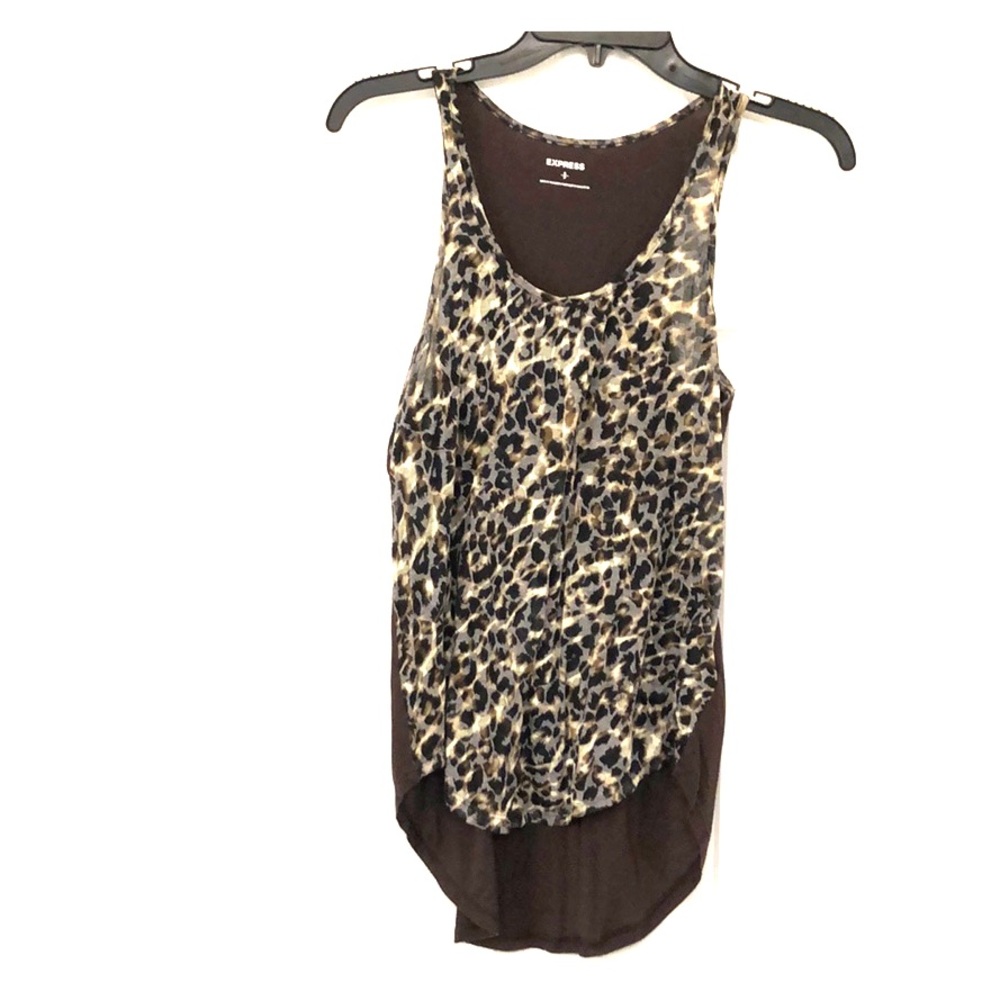 Express leopard print tank top